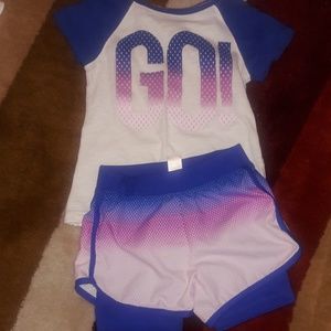 Little girls sporty shorts outfit